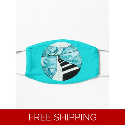 Le Studio Covid Aqua Blue Mask Piano Window Logo Full